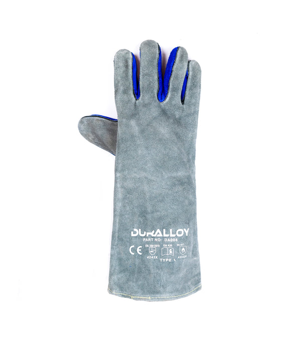 Welding leather gloves with double palm use