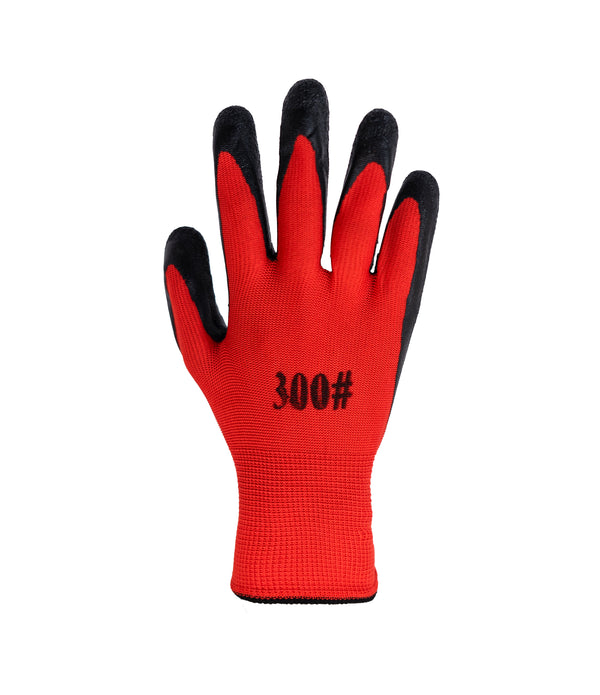 Gloves with grain coating