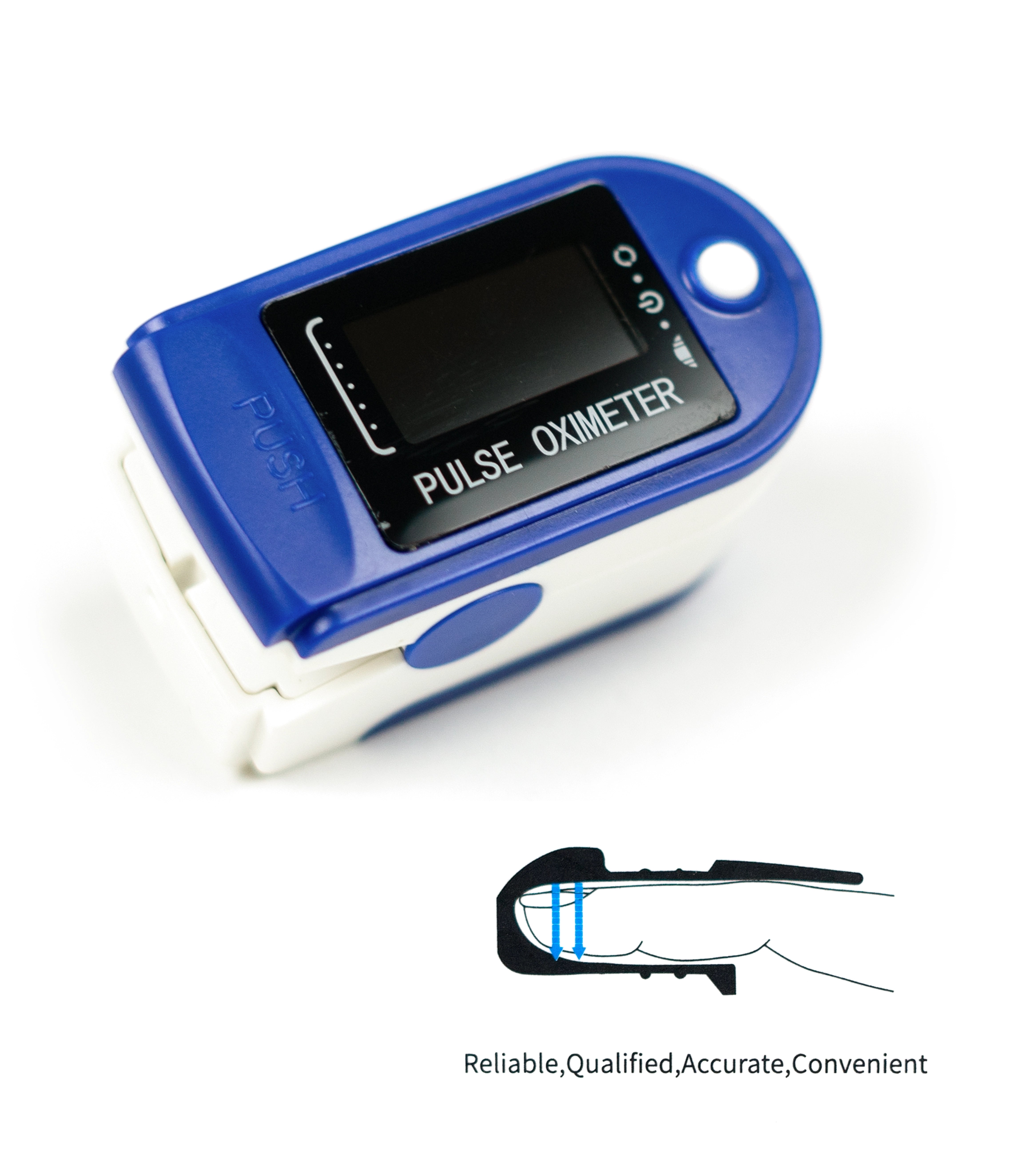 Medical Finger Pulse Oximeter Oxygen Saturation Monitor - Pulse Ox Fin ...