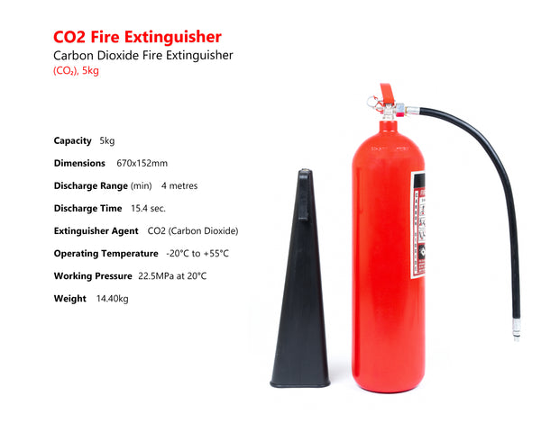 Carbon Dioxide Fire Extinguisher (CO2), 5kg