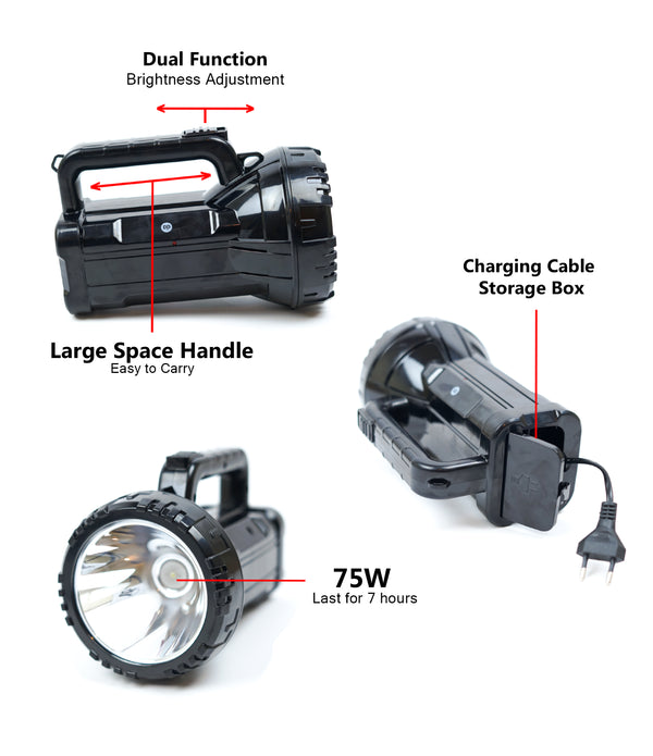 DP Portable Rechargeable LED Search Light (DP-7045B)
