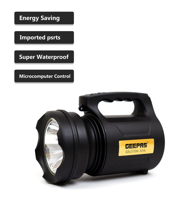 Original Geepas GL5706 Rechargeable Led Search Light (30 Watts)