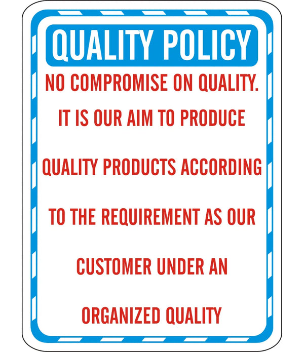 No Compromise On Quality Sign In English