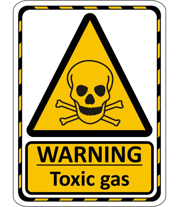 Warning Toxic Gas Sign