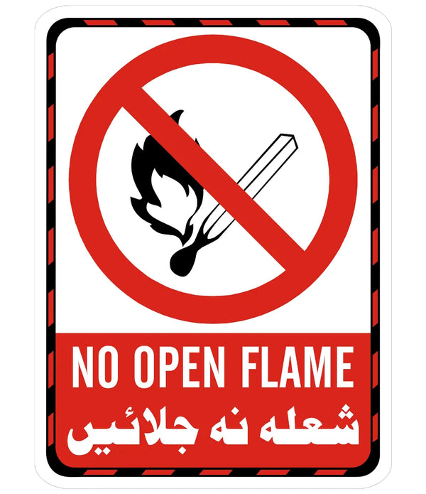 No Open Flame Sign