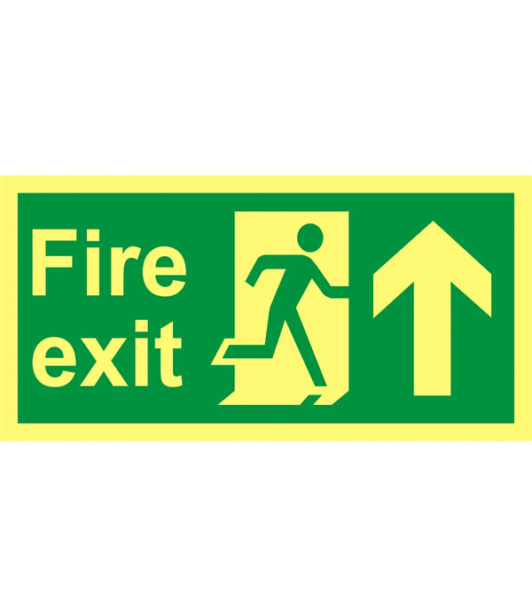 Fire Exit Up Arrow Sign