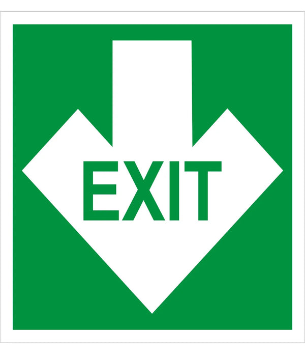 Exit Down arrow Sign