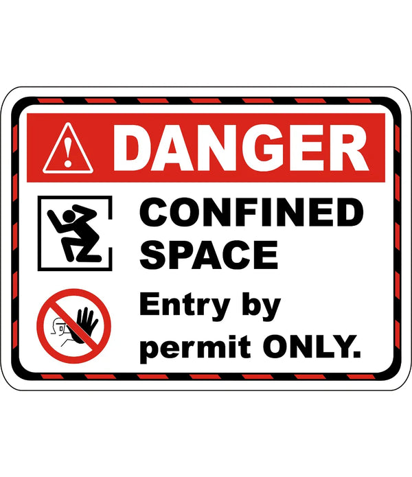 Confined Space Permit Only Sign