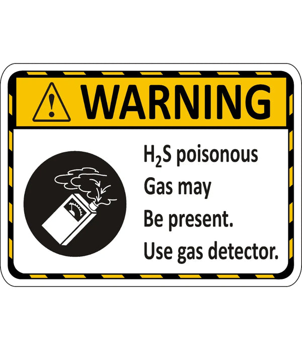 Warning H2S Poisonous Sign