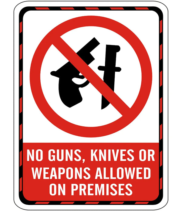 No Weapons Allowed On Permises