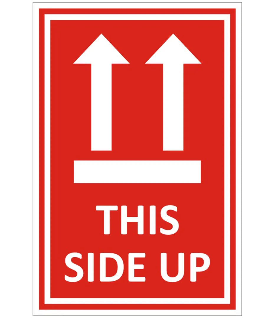 Left Side Up Sign This Side Up Sign – Safe-T