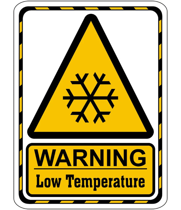 Warning low Tempeture Sign