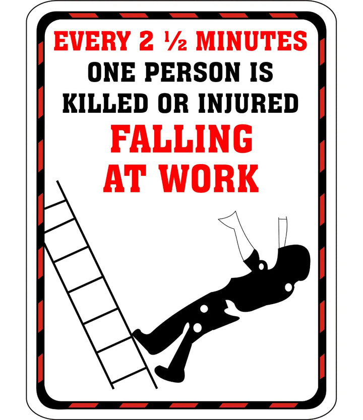 Falling Off Rack Sign Falling At Work Sign – Safe-T