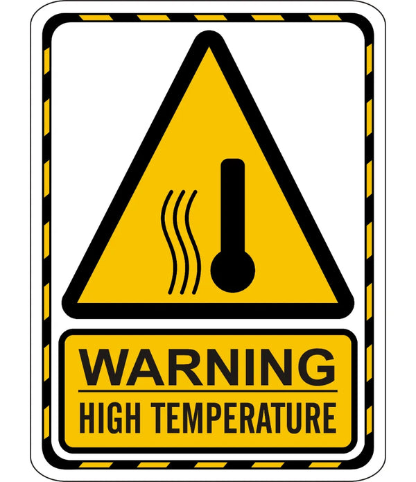 Warning High Temperature Sign