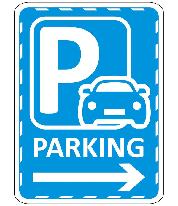 Parking Right Arrow Sign