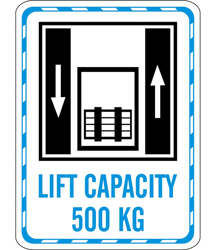 Lift Capacity 500 Kg Sign – Safe-T