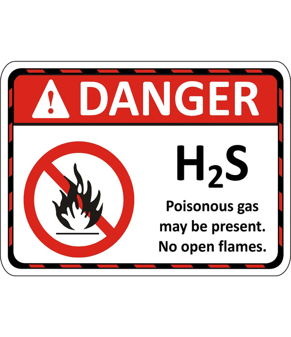 Danger H2S Sign