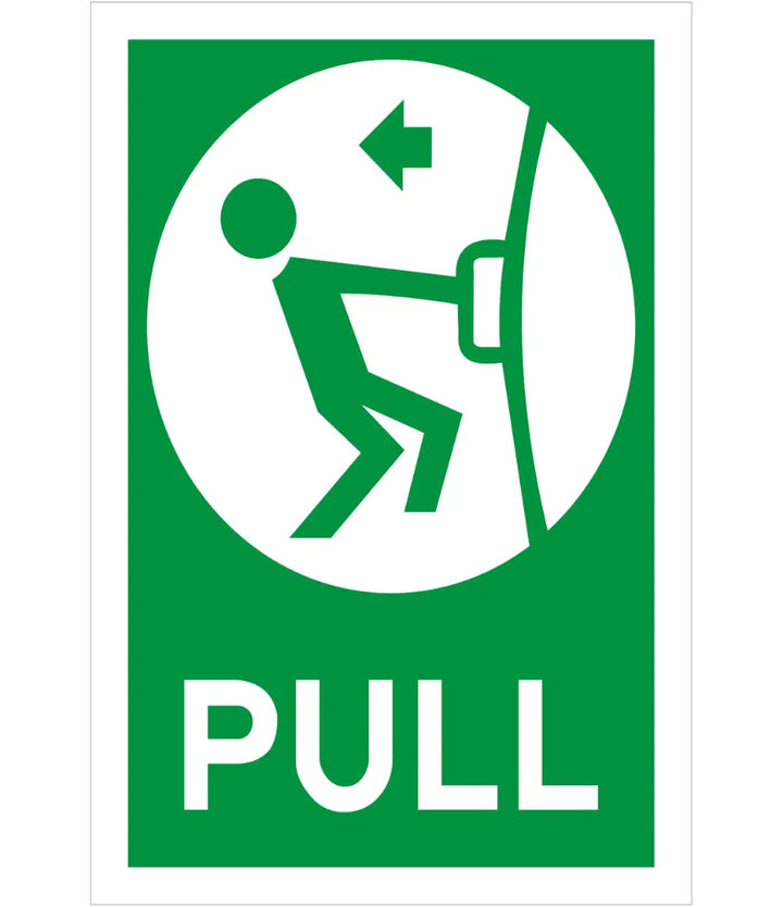 Pull Visual Sign Pull Sign 4 – Safe-T