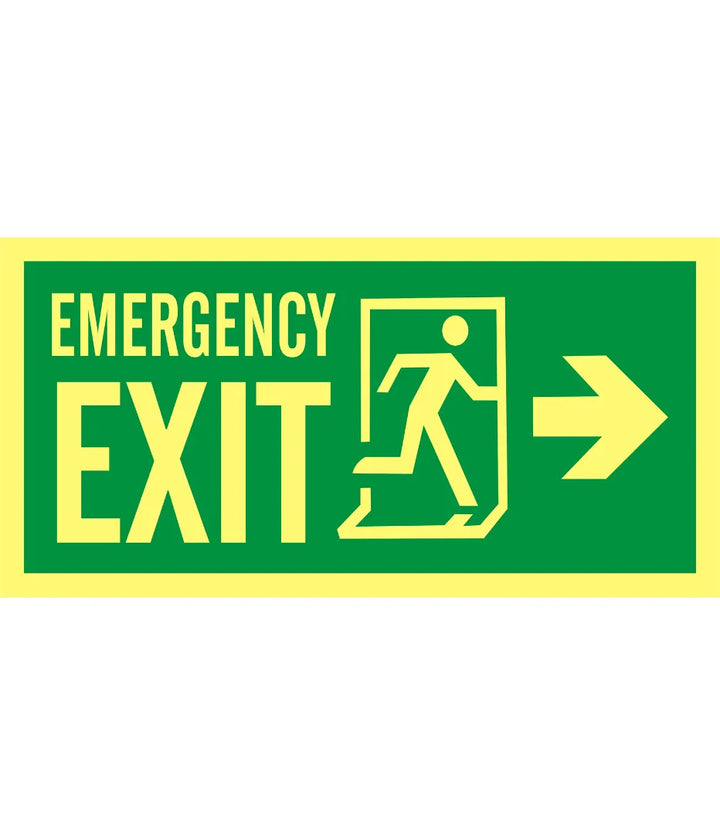 Emergency Exit Right Arrow Sign – Safe-T