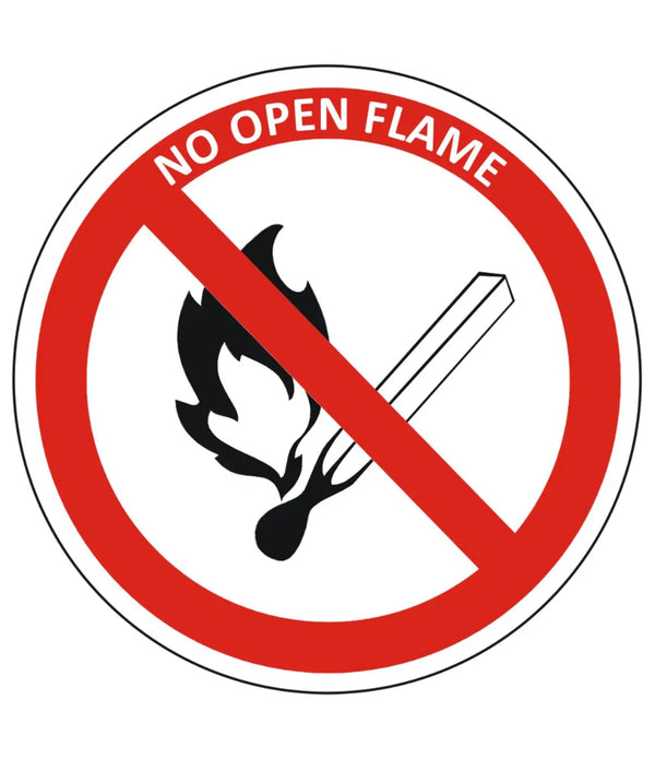 No Open Flame Sign