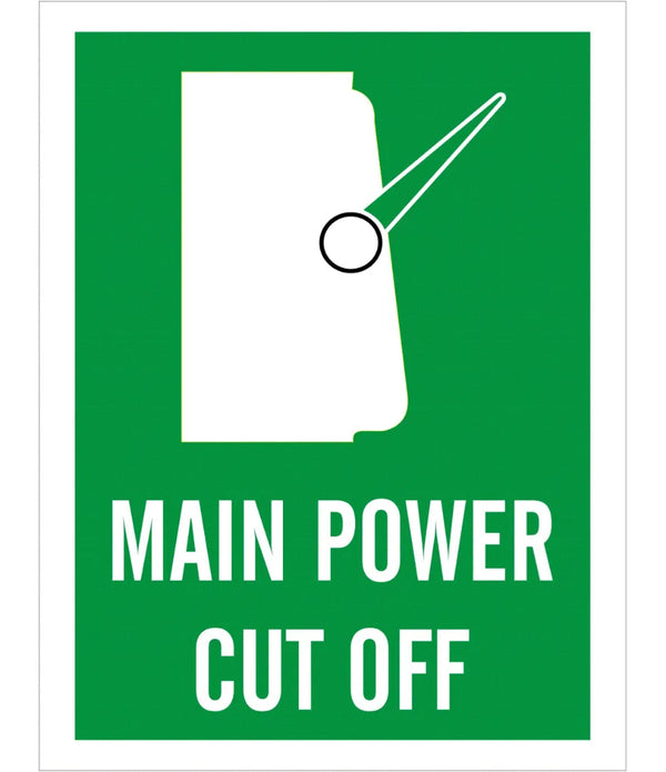 Main Power Cut off Sign