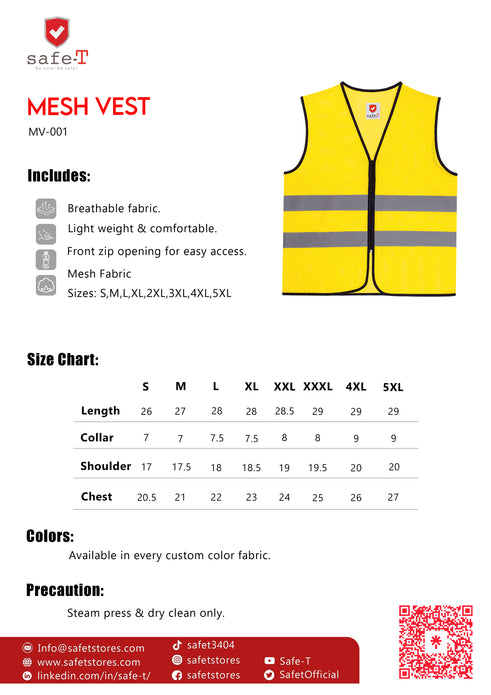 Mesh Vest Neon Yellow