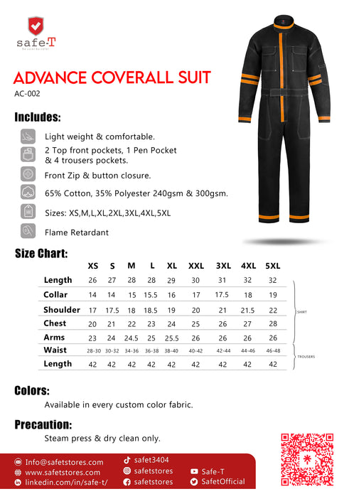 Advance Coverall Suit Black
