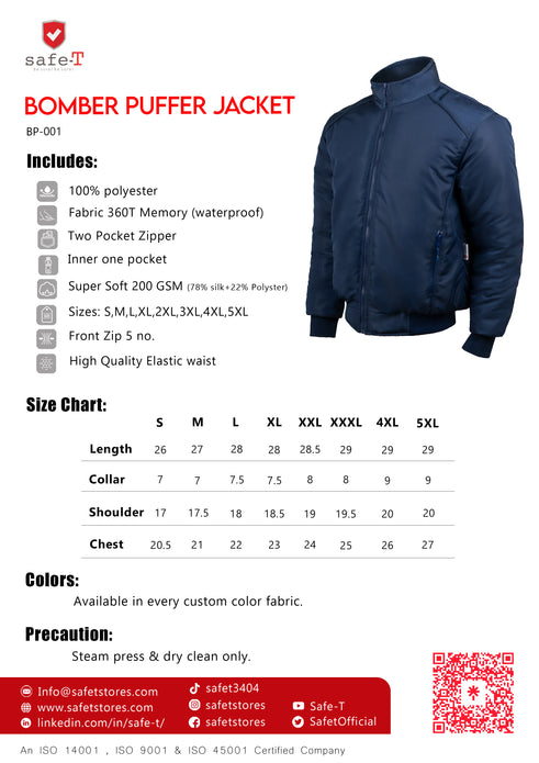 Bomber Puffer Blue