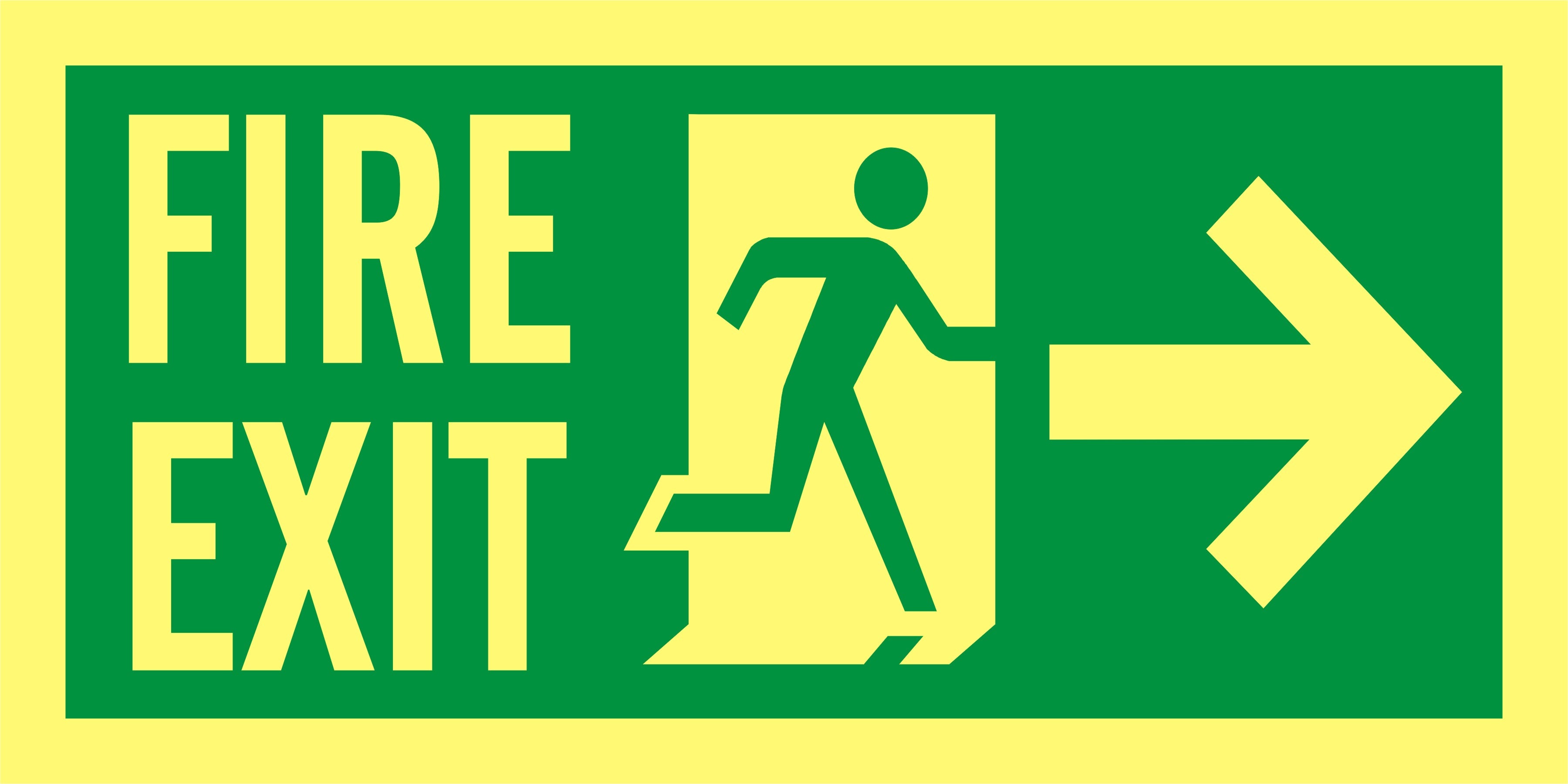 Fire Exit Right 2 Sign – Safe-T