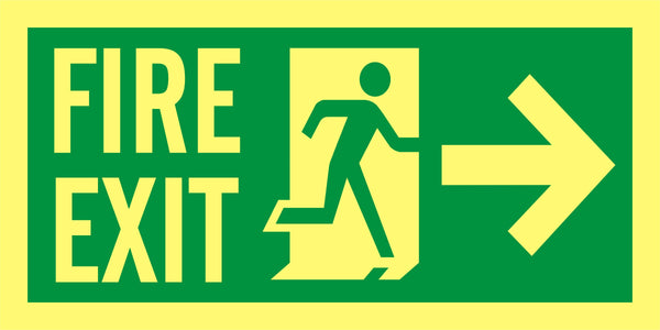Fire Exit Right 2 Sign
