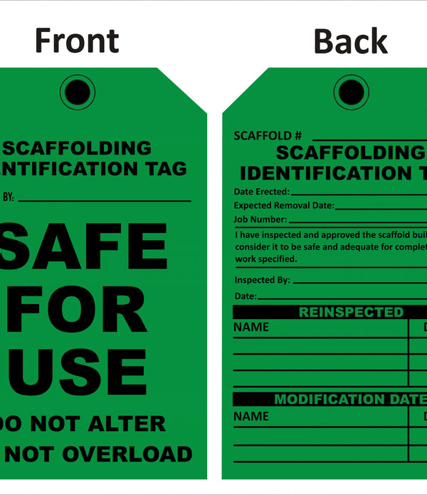 Scaffolding Identification Tag Sign