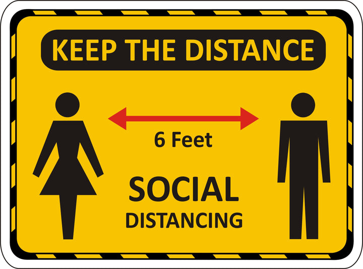 Keep Distance Sign Bridge Keep Distance Sign – Safe-T